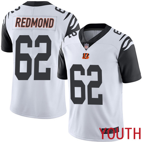 Cincinnati Bengals Limited White Youth Alex Redmond Jersey NFL Footballl 62 Rush Vapor Untouchable